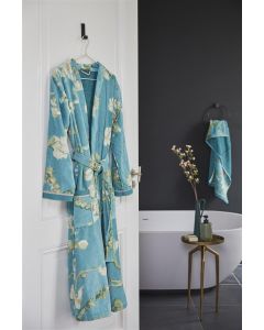 Velours badjas Almond blossom blauw Van Gogh Museum by Beddinghouse