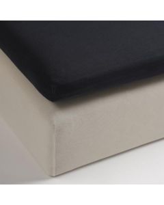 Riviera Maison Hoeslaken voor Top Matras Jersey  in de kleur Charcoal