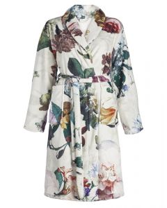 Fleece Badjas Fleur  in de kleur naturel