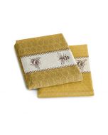 DDDDD keukenset Bees, bijen in de kleur geel , bestaande uit ; keukendoek 50x55 bij geel 6 stuks  en theedoek Bee yellow 6 stuks
